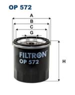 OP572 - Filtr oleju FILTRON TOYOTA DAEWOO