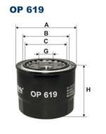 OP619 - Filtr oleju FILTRON TOYOTA CAMRY 2.0TD,COROLLA 1.8D/2.0D