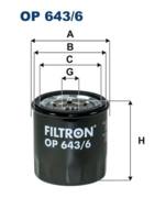 OP643/6 - Filtr oleju FILTRON DACIA DUSTER 17-/RENAULT ESPACE V 15-