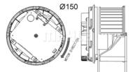 AB 263 000P MAH - Wentylator wnętrza MAHLE FORD FOCUS/C-MAX LHD +AC