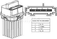 ABR 53 000P MAH - Rezystor dmuchawy MAHLE /opornik wentylatora/ DB W204/W21