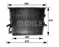 AC 147 000S MAH - Skraplacz klimatyzacji MAHLE BMW 3 90-99