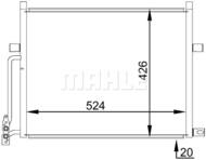 AC 234 001S MAH - Skraplacz klimatyzacji MAHLE BMW E46 316-330I