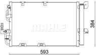 AC 337 000S MAH - Skraplacz klimatyzacji MAHLE GM ASTRA G/ZAFIRA