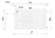 AC 344 000S MAH - Skraplacz klimatyzacji MAHLE BMW E60/E61/E63/E64/E65