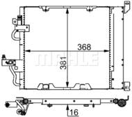 AC 376 000S MAH - Skraplacz klimatyzacji MAHLE GM ASTRA H DIESEL 1.3-1.9CDT