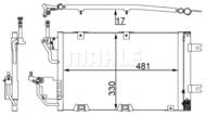 AC 400 000S MAH - Skraplacz klimatyzacji MAHLE GM ASTRA H 1.3-1.9CDT