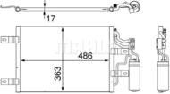 AC 409 000S MAH - Skraplacz klimatyzacji MAHLE GM MERIVA 1.3/1.7CDTI 03-