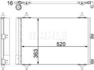 AC 447 000S MAH - Skraplacz klimatyzacji MAHLE PSA C4/BERLINGO 05-