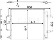 AC 481 000S MAH - Skraplacz klimatyzacji MAHLE JAGUAR S-TYPE XF 99-