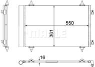 AC 487 000S MAH - Skraplacz klimatyzacji MAHLE FIAT SCUDO 1.6/2.0D 07-