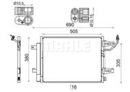 AC 509 000S MAH - Skraplacz klimatyzacji MAHLE MITSUBISHI COLT VI 04-