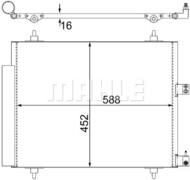 AC 515 000S MAH - Skraplacz klimatyzacji MAHLE PSA C8/807