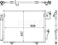 AC 534 000S MAH - Skraplacz klimatyzacji MAHLE MITSUBISHI PAJERO 06-