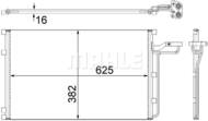 AC 551 001S MAH - Skraplacz klimatyzacji MAHLE VOLVO C30-V50 04-