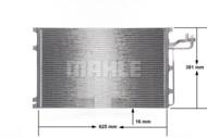 AC 551 001S MAH - Skraplacz klimatyzacji MAHLE VOLVO C30-V50 04-