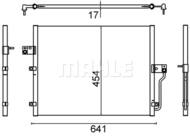 AC 643 000S MAH - Skraplacz klimatyzacji MAHLE SSANGYONG ACTYON 2.0D/2.3 11/05-