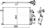 AC 644 000S MAH - Skraplacz klimatyzacji MAHLE CHEVROLET EPICA 06-