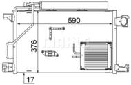 AC 661 000S MAH - Skraplacz klimatyzacji MAHLE DB W203/S203 CDI 00-