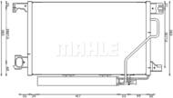 AC 662 000S MAH - Skraplacz klimatyzacji MAHLE DB C209/A209/W203/CL203