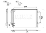 AC 666 000S MAH - Skraplacz klimatyzacji MAHLE VAG PASSAT 1.8TSI 1.9TDI 1.6/2.0TDI 05-