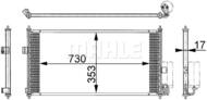 AC 674 000S MAH - Skraplacz klimatyzacji MAHLE NISSAN ALMERA TINO 00-