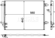 AC 733 000P MAH - Skraplacz klimatyzacji MAHLE VAG PASSAT 1.8TSI 1.9TDI 1.6/2.0TDI 05-