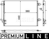 AC 733 000P MAH - Skraplacz klimatyzacji MAHLE VAG PASSAT 1.8TSI 1.9TDI 1.6/2.0TDI 05-