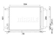 AC 772 000S MAH - Skraplacz klimatyzacji MAHLE VAG GOLF VII 12-/A3/LEON