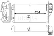 AH 218 000S MAH - Nagrzewnica MAHLE PSA C1 05-