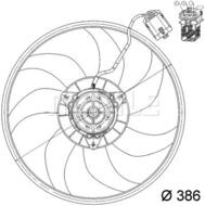 CFF 160 000P MAH - Wentylator chłodnicy MAHLE GM CORSA C