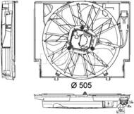 CFF 189 000P MAH - Wentylator chłodnicy MAHLE BMW E60/E61 03-