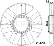 CFW 38 000P MAH - Wentylator chłodnicy MAHLE BMW 3/5/7/X5 2.0D-4.4D 98-