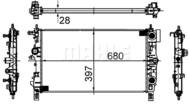 CR 1011 000S MAH - Chłodnica wody MAHLE GM ASTRA J 10-. ZAFIRA 12-