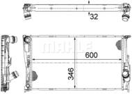 CR 1083 000S MAH - Chłodnica wody MAHLE BMW 1/3 04-