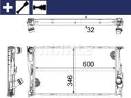 CR 1083 000S MAH - Chłodnica wody MAHLE BMW 1/3 04-