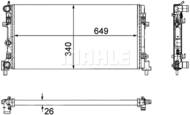 CR 1096 000P MAH - Chłodnica wody MAHLE VAG POLO 1.2/1.4 09-