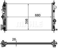 CR 1103 000P MAH - Chłodnica wody MAHLE GM INSIGNIA 2.0 CDTI 08-