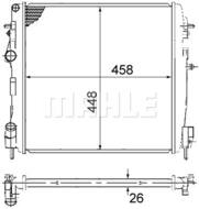 CR 1506 000S MAH - Chłodnica wody MAHLE RENAULT KANGOO 1.5DC/1.9DCI/1.6 01-