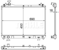 CR 1871 000S MAH - Chłodnica wody MAHLE SUZUKI GRAND VITARA 1.9DDIS 05-15