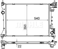 CR 2056 000S MAH - Chłodnica wody MAHLE ALFA ROMEO MITO FIAT DOBLO 1.4 08-