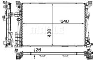 CR 2170 000P MAH - Chłodnica wody MAHLE DB A-KLASA W178 B-KLASA W246/242 CDI 11-