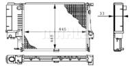 CR 239 000S MAH - Chłodnica wody MAHLE BMW E30/36 90-