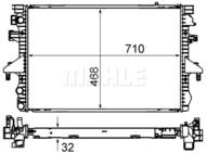 CR 585 000S MAH - Chłodnica wody MAHLE VAG T5 1.9TDI 03-