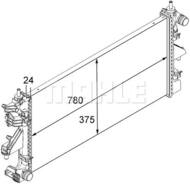 CR 881 000S MAH - Chłodnica wody MAHLE FIAT DUCATO 2.2D 06-