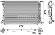 CR 912 000P MAH - Chłodnica wody MAHLE VAG A4/A5/A6 2.7/3.0TDI 3.2FSI 07-