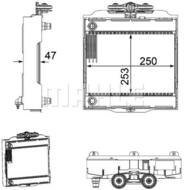 CR 922 000P MAH - Chłodnica wody MAHLE BMW 5 GRAN TURISMO 12-/6 GRAN COUPE 10-/7 730-750D 12-