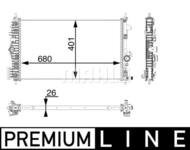 CR 927 000P MAH - Chłodnica wody MAHLE GM INSIGNIA A 1.6/2.0