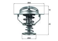 TX 114 82D MAH - Termostat MAHLE /82 st.C/ HYUNDAI KIA/MITSUBISHI