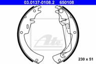 03.0137-0108.2 - Szczęki hamulcowe ATE OPEL REKORD 71-82